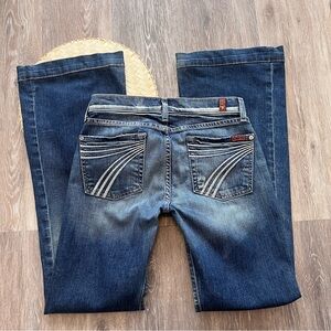 7 For All Mankind Dark Blue Flare Jeans